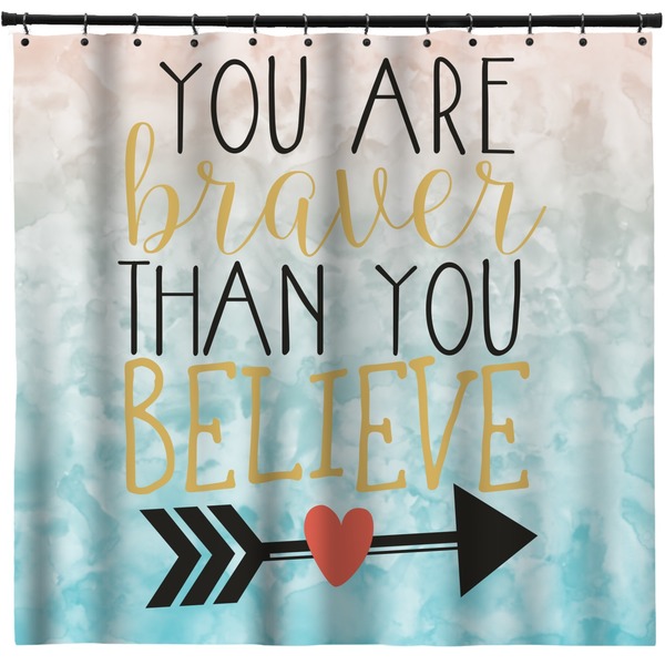 Custom Inspirational Quotes Shower Curtain - 71" x 74"