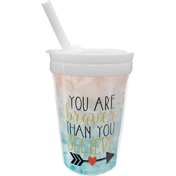 Inspirational Quotes Sippy Cup with Straw