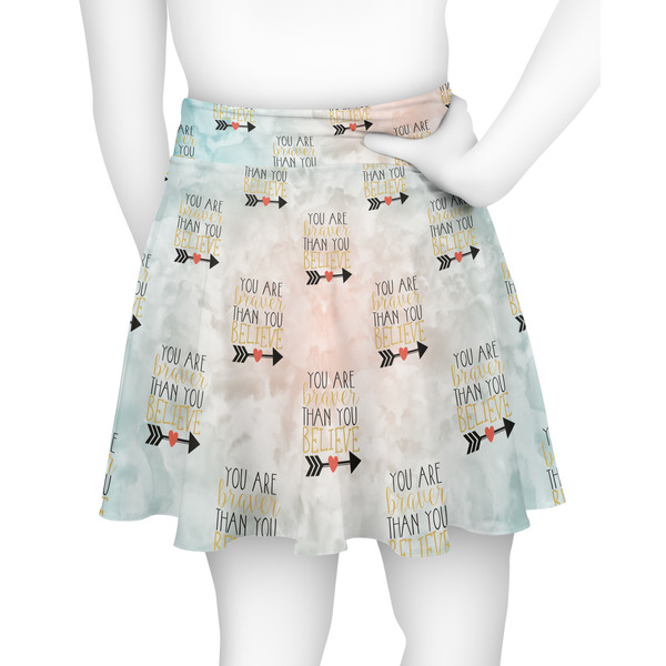 Inspirational Quotes Skater Skirt - Back