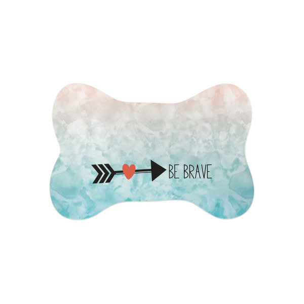 Custom Inspirational Quotes Bone Shaped Dog Food Mat (Small)