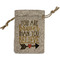 Inspirational Quotes Small Burlap Gift Bag - Front