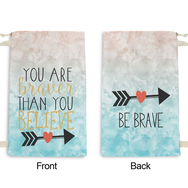 Inspirational Quotes Small Laundry Bag - Front & Back View
