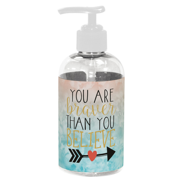 Custom Inspirational Quotes Plastic Soap / Lotion Dispenser (8 oz - Small - White)