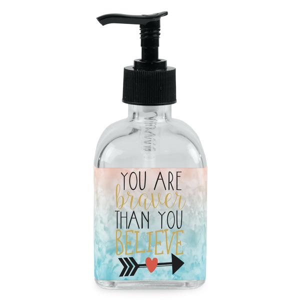 Custom Inspirational Quotes Glass Soap & Lotion Bottle - Single Bottle