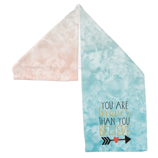 Inspirational Quotes Sports Towel Folded - Both Sides Showing