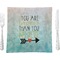 Inspirational Quotes Glass Square Lunch / Dinner Plate 9.5"