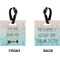 Inspirational Quotes Square Luggage Tag (Front + Back)
