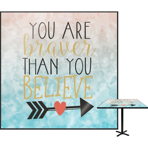 Custom Inspirational Quotes Square Table Top - 30"