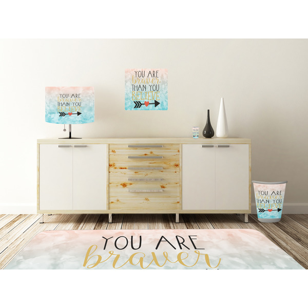 Inspirational Quotes Square Wall Decal Wooden Desk