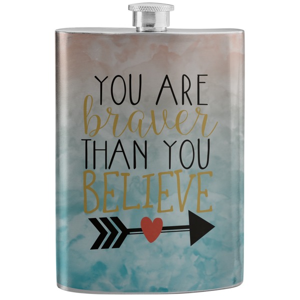 Custom Inspirational Quotes Stainless Steel Flask
