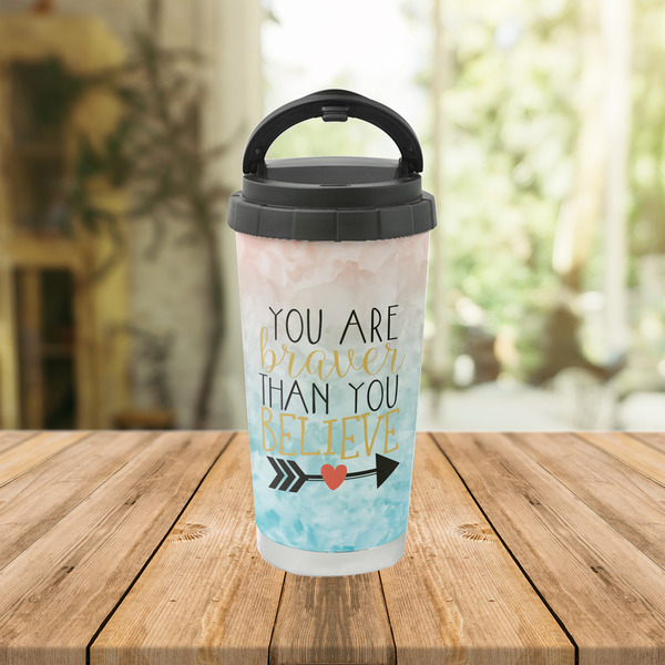 Inspirational Quotes Stainless Steel Travel Cup Lifestyle