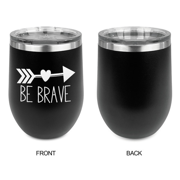 Inspirational Quotes Stainless Wine Tumblers - Black - Single Sided - Approval