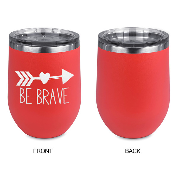 Inspirational Quotes Stainless Wine Tumblers - Coral - Single Sided - Approval
