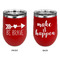 Inspirational Quotes Stainless Wine Tumblers - Red - Double Sided - Approval