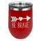 Inspirational Quotes Stainless Wine Tumblers - Red - Single Sided - Front