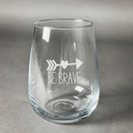 Inspirational Quotes Stemless Wine Glass - Engraved