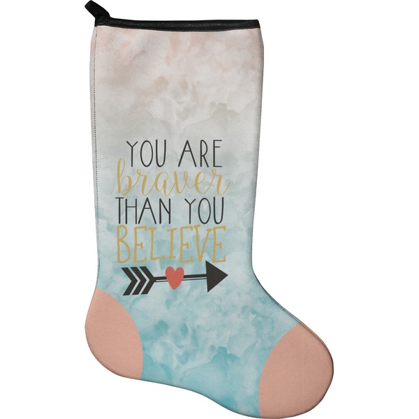 Custom Inspirational Quotes Holiday Stocking - Neoprene