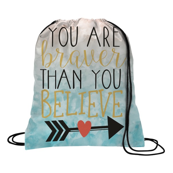 Custom Inspirational Quotes Drawstring Backpack - Small