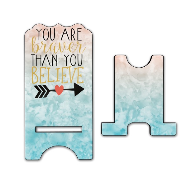 Inspirational Quotes Stylized Phone Stand - Front & Back - Large