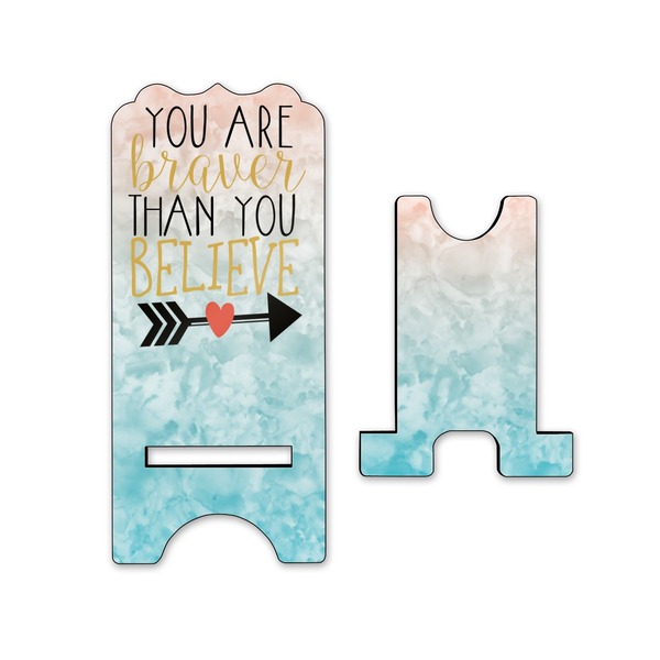 Inspirational Quotes Stylized Phone Stand - Front & Back - Small