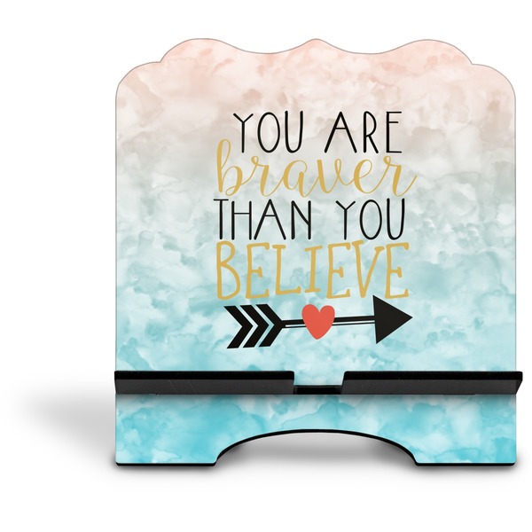 Inspirational Quotes Stylized Tablet Stand - Front without iPad