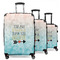 Inspirational Quotes 3 Piece Luggage Set - 20" Carry On, 24" Medium Checked, 28" Large Checked