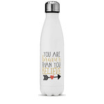 Inspirational Quotes Water Bottle - 17 oz. - Stainless Steel - Full Color Printing