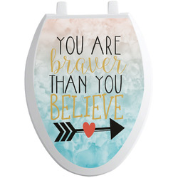 Inspirational Quotes Toilet Seat Decal - Elongated