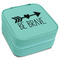 Inspirational Quotes Travel Jewelry Boxes - Leatherette - Teal - Angled View