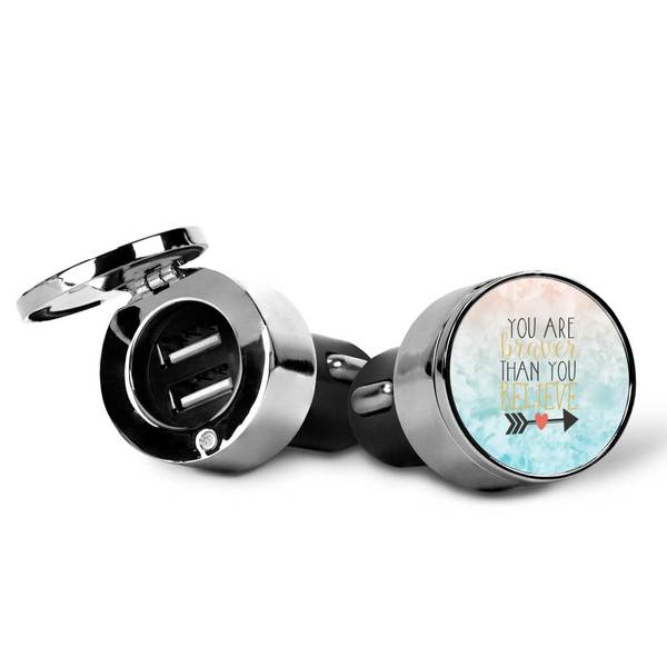 Inspirational Quotes USB Car Charger - Open & Closed