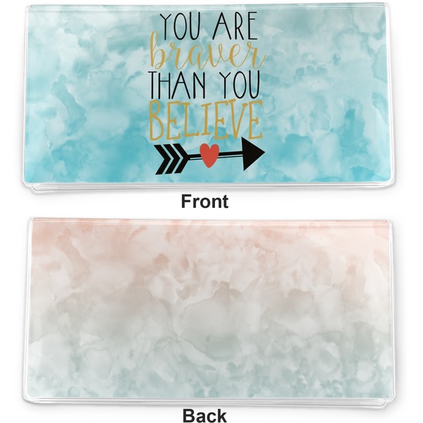 Inspirational Quotes Vinyl Check Book Cover - Front and Back