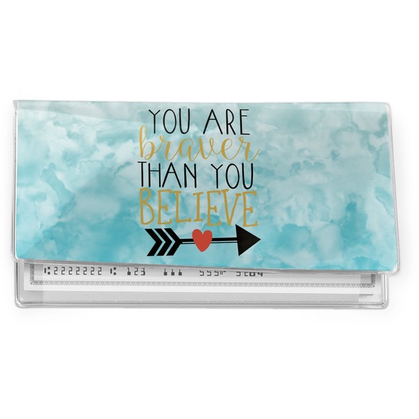 Custom Inspirational Quotes Vinyl Checkbook Cover
