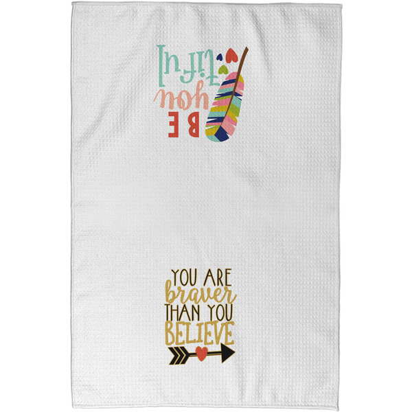 Inspirational Quotes Waffle Towel - Partial Print - Approval Image