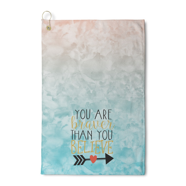 Custom Inspirational Quotes Waffle Weave Golf Towel