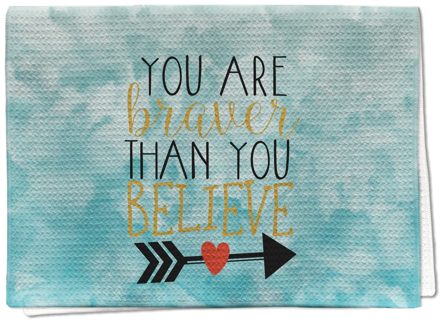 Inspirational Quote Waffle Weave Kitchen Towels