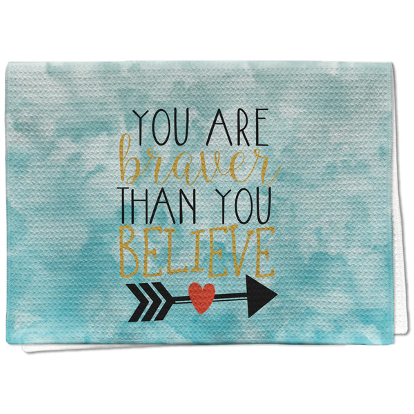 Custom Inspirational Quotes Kitchen Towel - Waffle Weave - Full Color Print