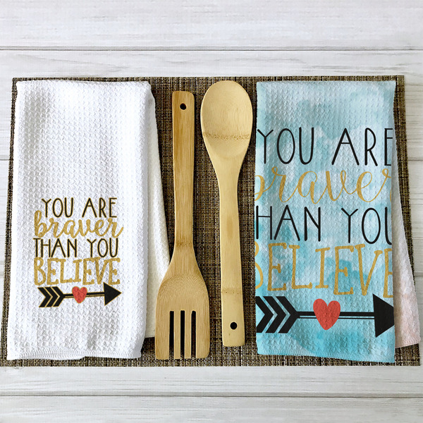 Inspirational Quotes Waffle Weave Towels - 2 Print Styles