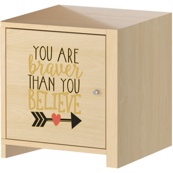 Inspirational Quotes Wall Graphic on Wooden Cabinet