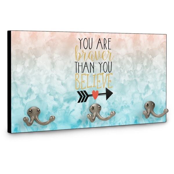 Inspirational Quotes Wall Mounted Coat Hanger - Side View