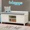 Inspirational Quotes Wall Name Decal Above Storage bench