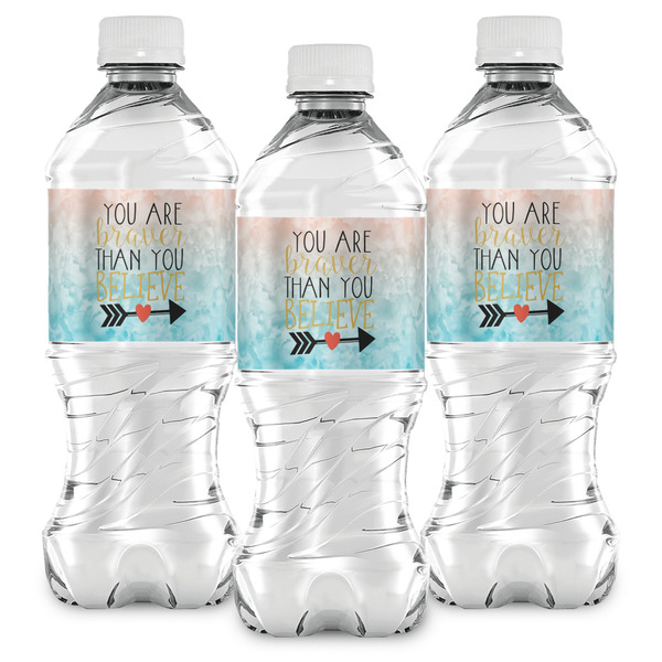 Inspirational Quotes Water Bottle Labels - Front View