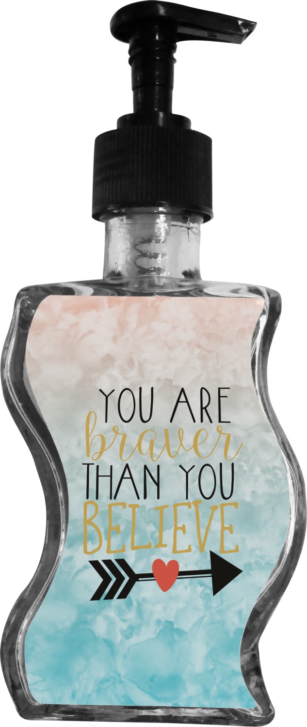 Inspirational Quotes Wave Bottle Soap / Lotion Dispenser (Personalized