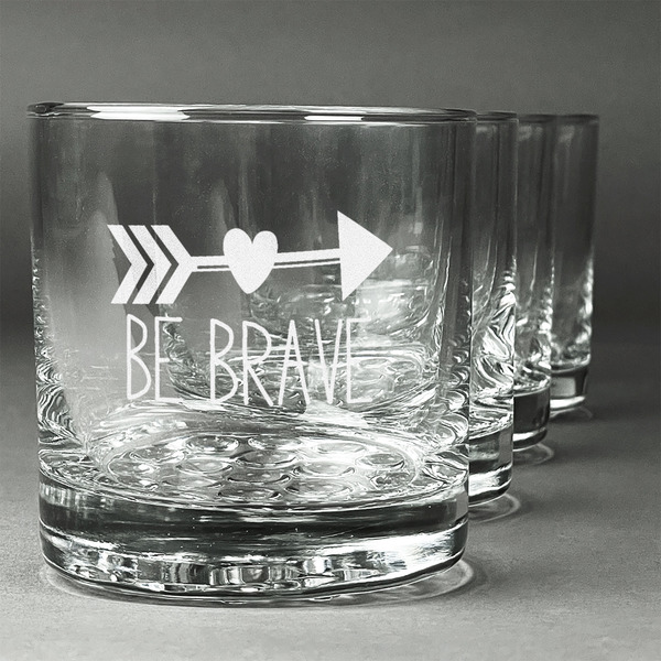 Custom Inspirational Quotes Whiskey Glasses (Set of 4)