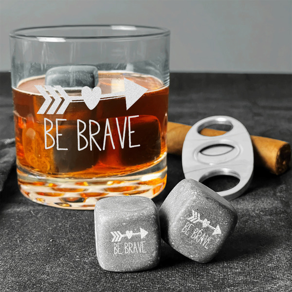 Inspirational Quotes Whiskey Stones - Set of 9 - In Context