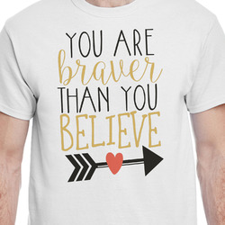 Inspirational Quotes T-Shirt - White - XL