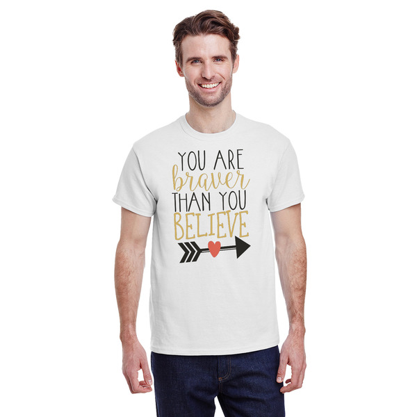 Custom Inspirational Quotes T-Shirt - White - Large