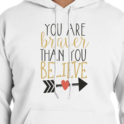 Inspirational Quotes Hoodie - White - 3XL