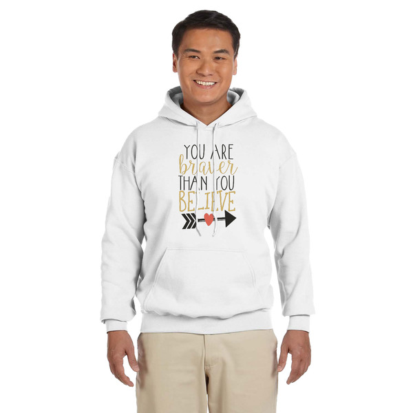 Custom Inspirational Quotes Hoodie - White - 2XL