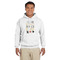 Inspirational Quotes White Hoodie on Model - Front