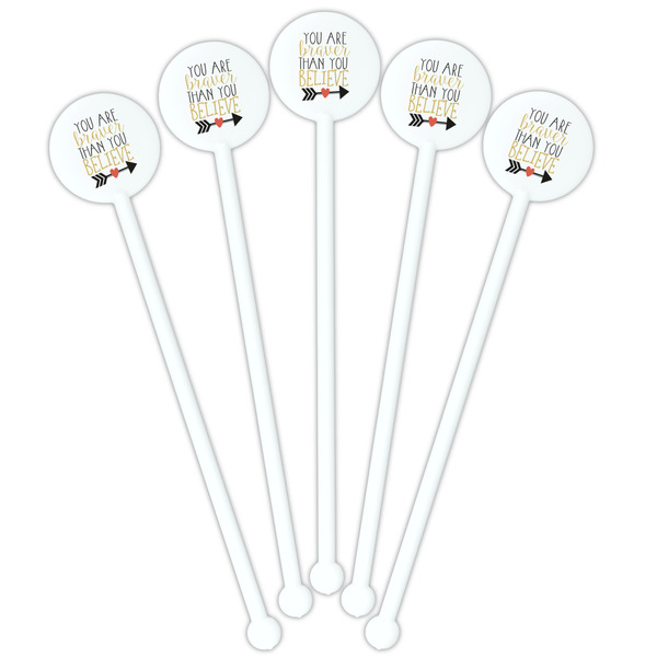 Inspirational Quotes White Plastic 5.5" Stir Stick - Fan View